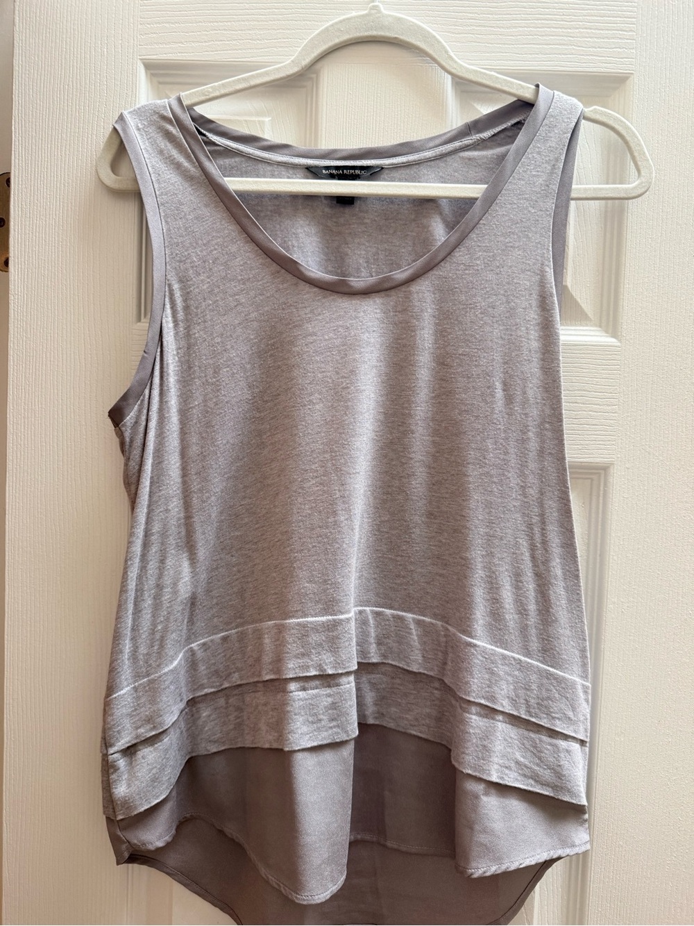 Banana Republic Light Gray Layered Sleeveless Tank